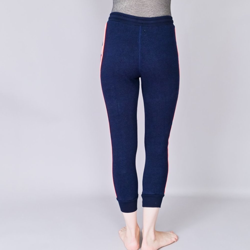 SUNDRY Track Stripes Heather Blue Jogger Pants - Picture 4 of 6